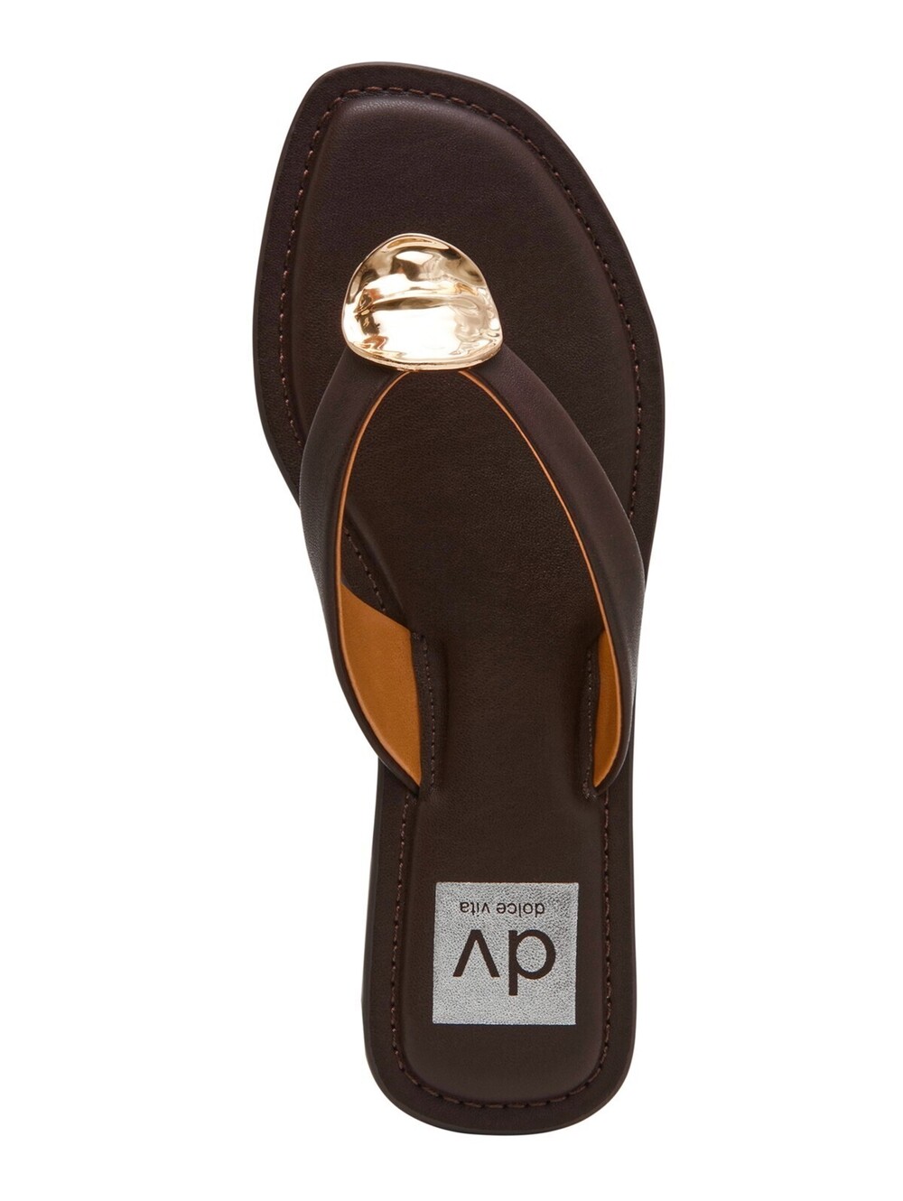 DV Dolce Vita Womens Shoes Jespar Thong Flat Sand Brown 9M - Picture 4 of 5